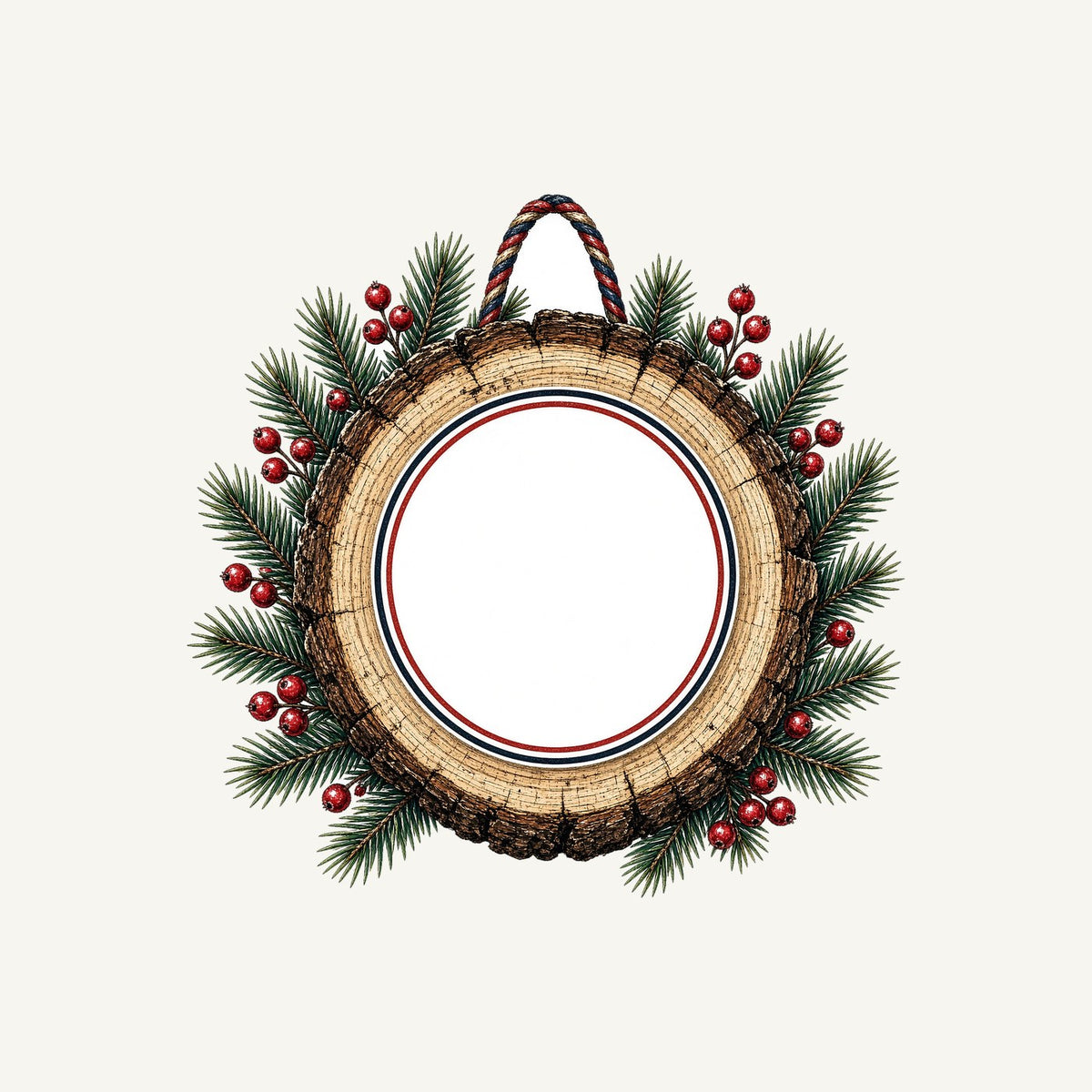 Wood Slice Ornament Personalised Kids Tee and Baby Bodysuit