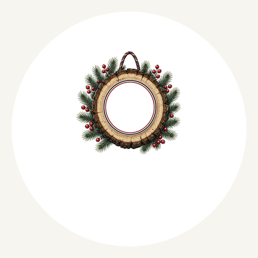 Wood Slice Ornament Personalised Pewter Christmas Ornament