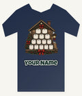 Wooden Advent Drawer House Personalised Kids Tee and Baby Bodysuit