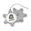 Wooden Advent Drawer House Personalised Pewter Christmas Ornament