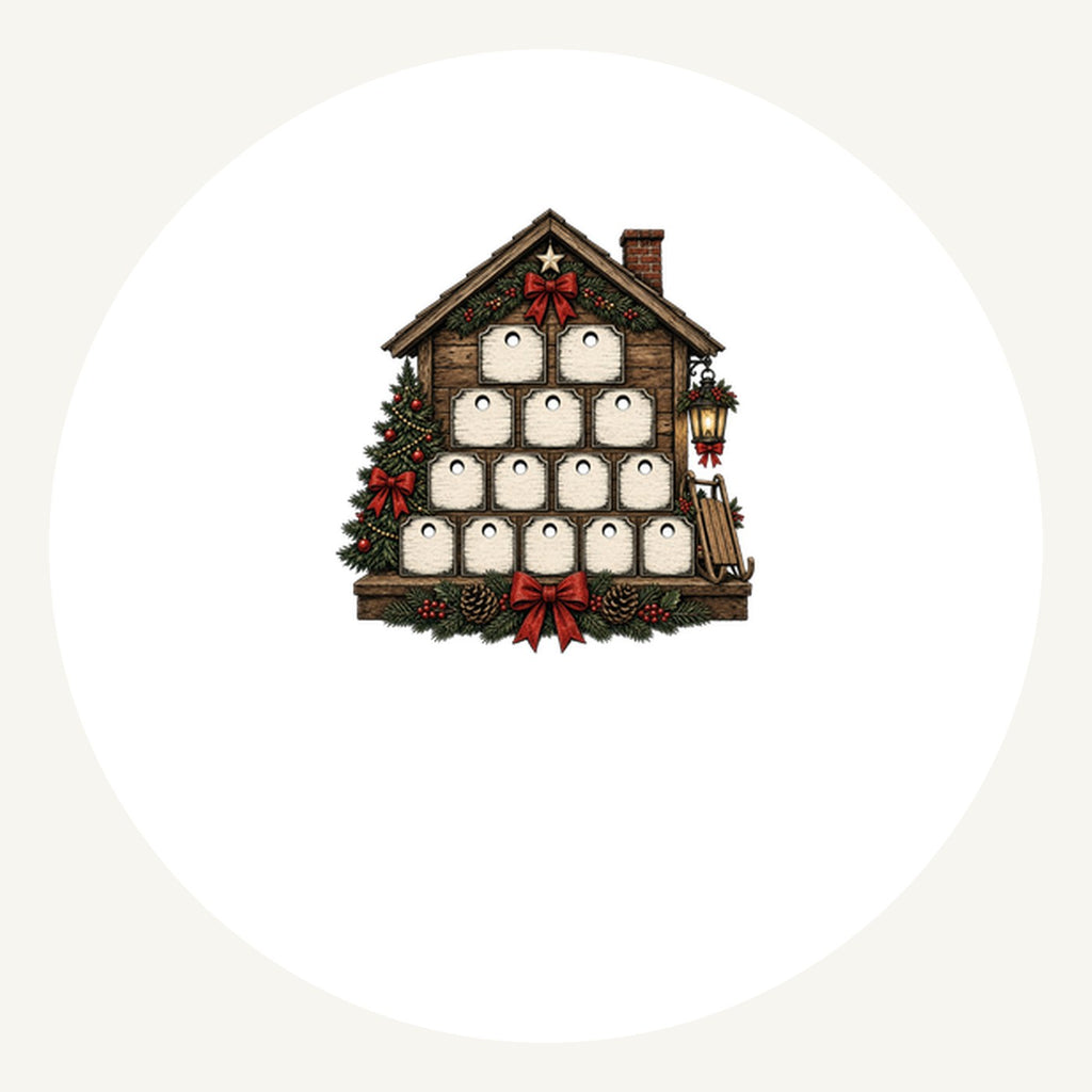 Wooden Advent Drawer House Personalised Pewter Christmas Ornament