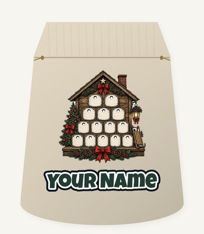 Wooden Advent Drawer House Personalised Santa Sack