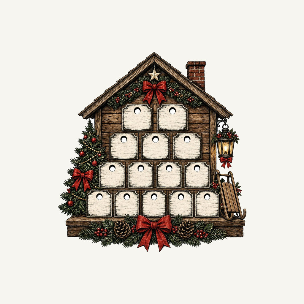 Wooden Advent Drawer House Personalised Santa Sack