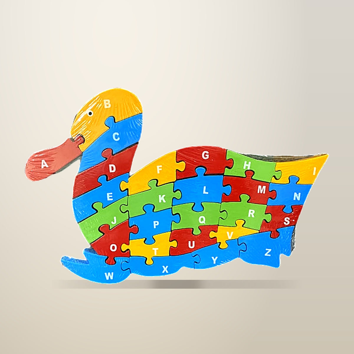 Wooden Animal Puzzles, Alphabet and Numbers, Assorted, on a plain cream background