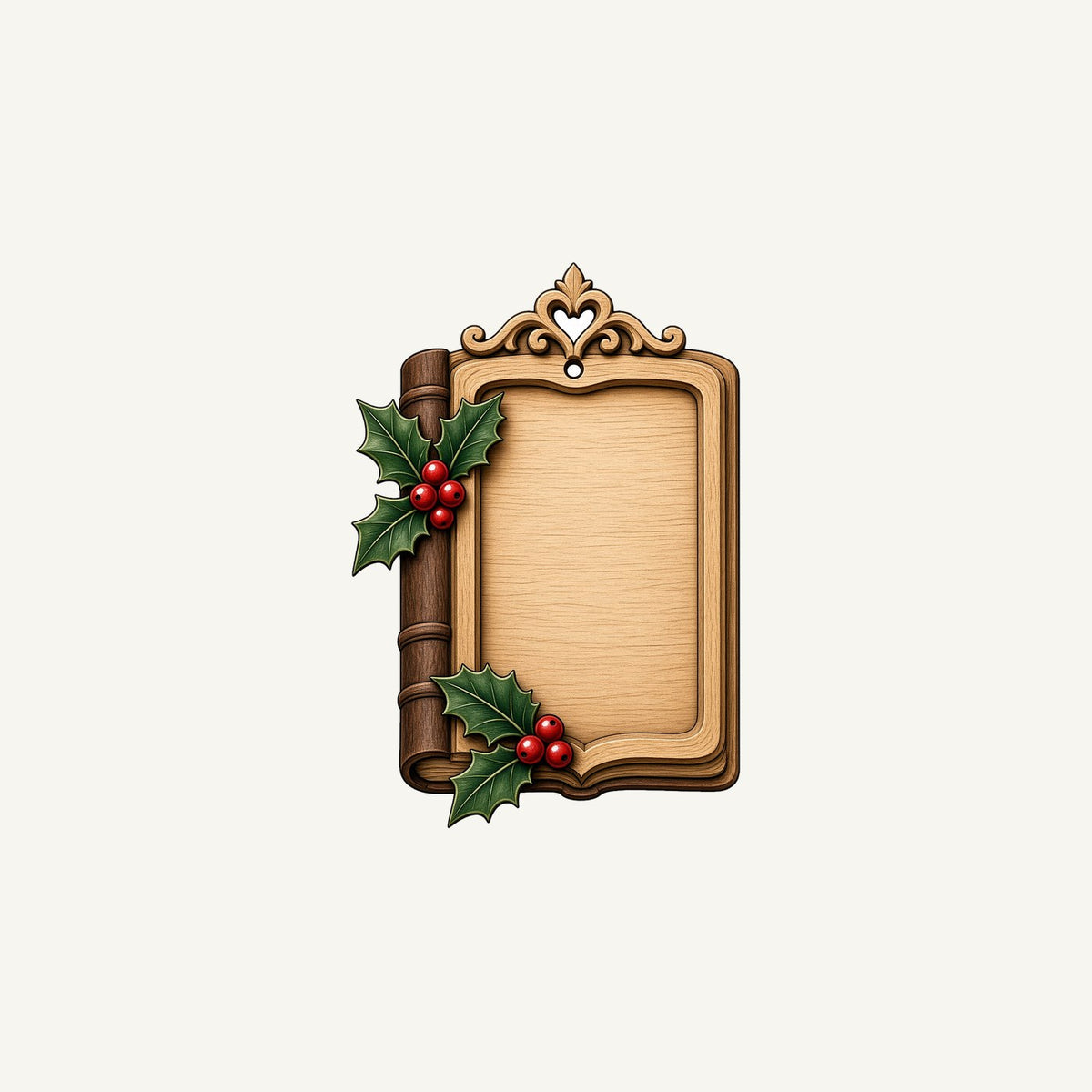 Wooden Book Name Ornament Personalised Christmas Mug