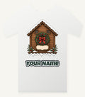 Wooden House With Name Plaque Personalised Christmas T-Shirt and Hoodie