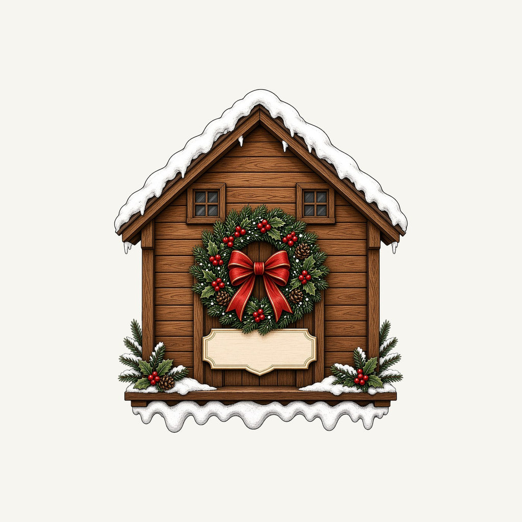 Wooden House With Name Plaque Personalised Santa Sack