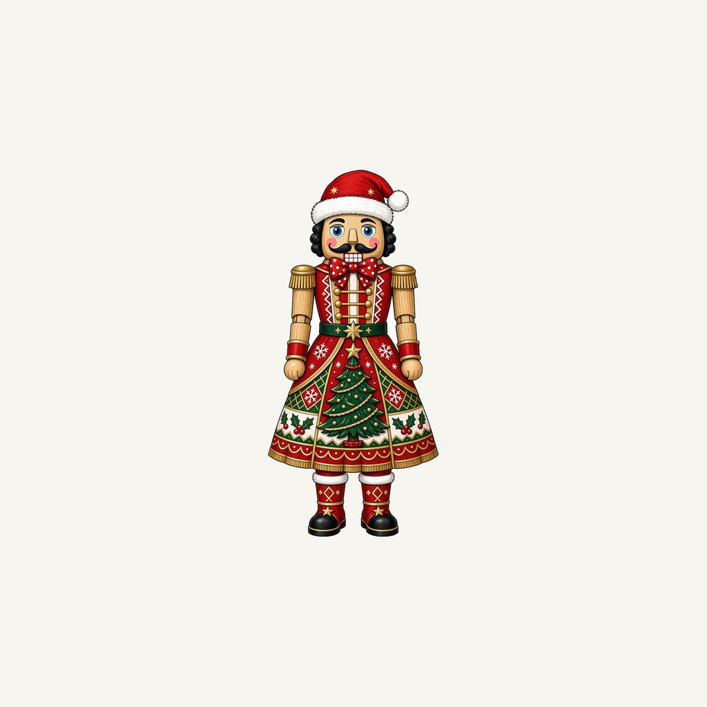 Wooden Nutcracker In Santa Hat Personalised Christmas Mug
