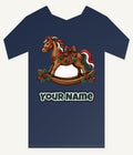 Wooden Rocking Horse Personalised Kids Tee and Baby Bodysuit