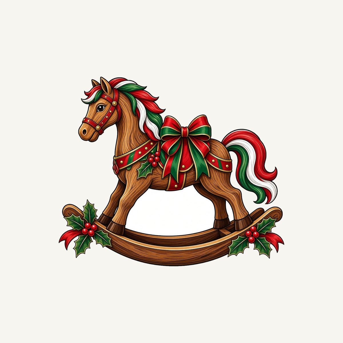 Wooden Rocking Horse Personalised Kids Tee and Baby Bodysuit
