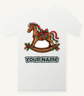 Wooden Rocking Horse Personalised Christmas T-Shirt and Hoodie