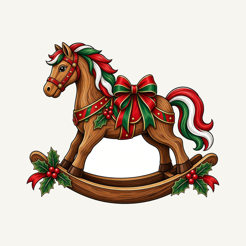 Wooden Rocking Horse Personalised Santa Sack