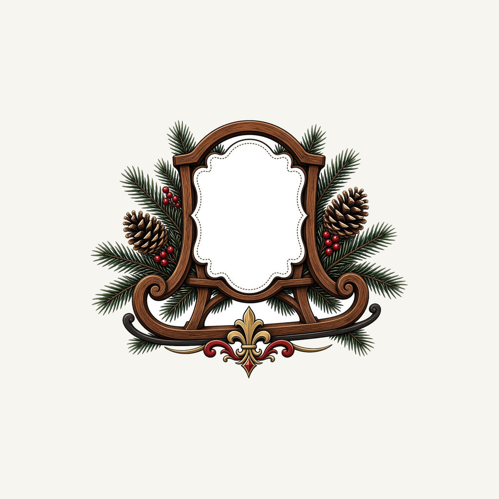 Wooden Sled Name Ornament Personalised Christmas Mug