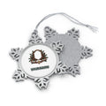 Wooden Sled Name Ornament Personalised Pewter Christmas Ornament