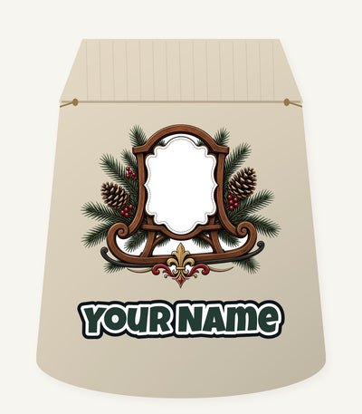Wooden Sled Name Ornament Personalised Santa Sack