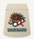Wooden Sled with Pinecones Personalised Santa Sack
