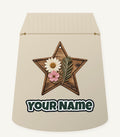 Wooden Star Pressed Flowers Personalised Santa Sack
