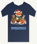 Woodland Friends Christmas Presents Personalised Kids and Baby Christmas Tee