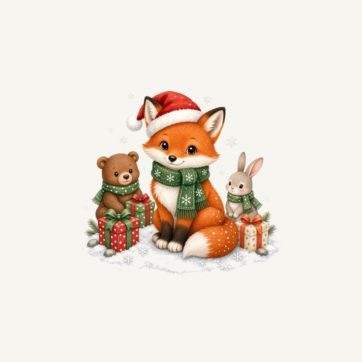 Woodland Friends Christmas Presents Personalised Christmas Mug