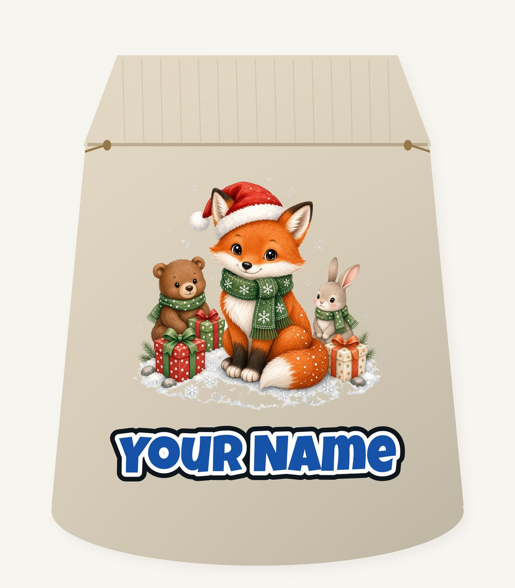 Woodland Friends Christmas Presents Personalised Santa Sack