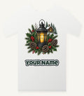 Woodland Lantern And Pinecones Personalised Christmas T-Shirt and Hoodie