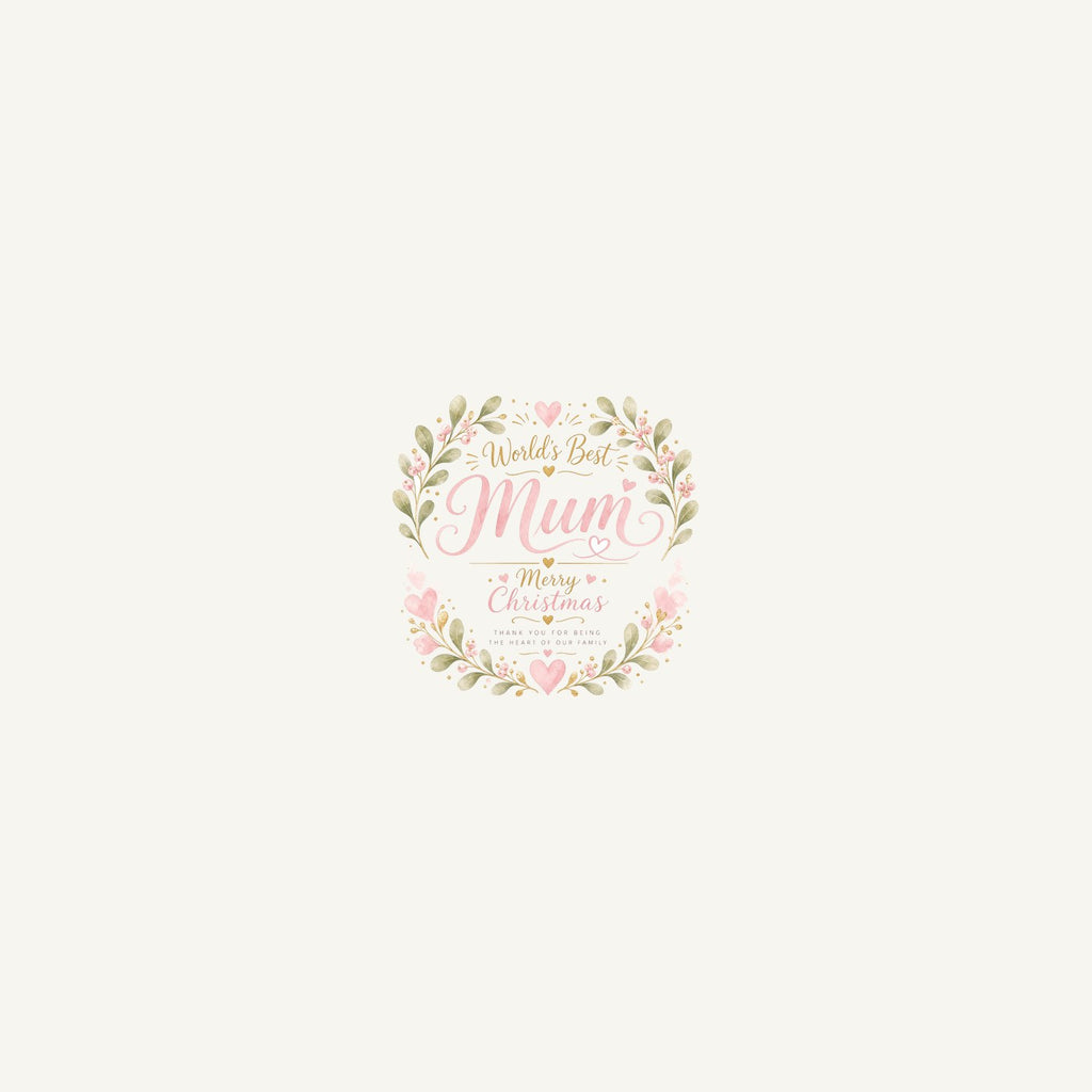 World's Best Mum Wreath Personalised Beach Towel