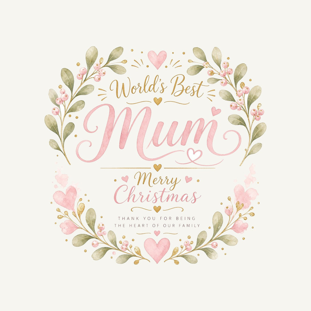 World's Best Mum Wreath Personalised Santa Sack