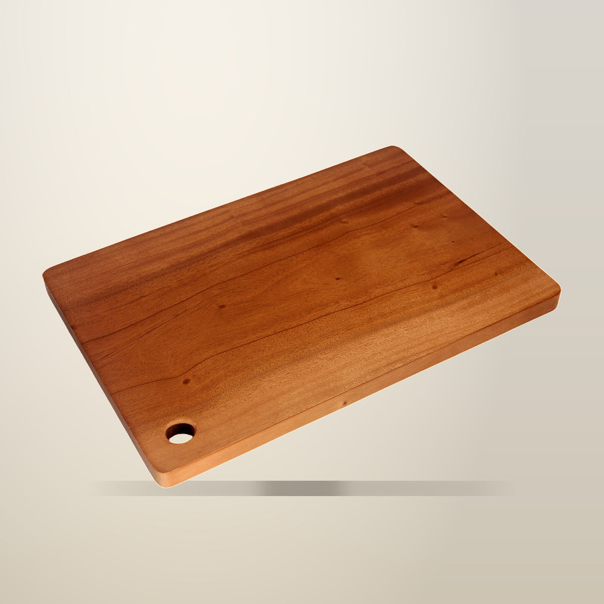 YES4HOMES Natural Hardwood Chopping Board, 44.5 x 30 cm, on a plain cream background