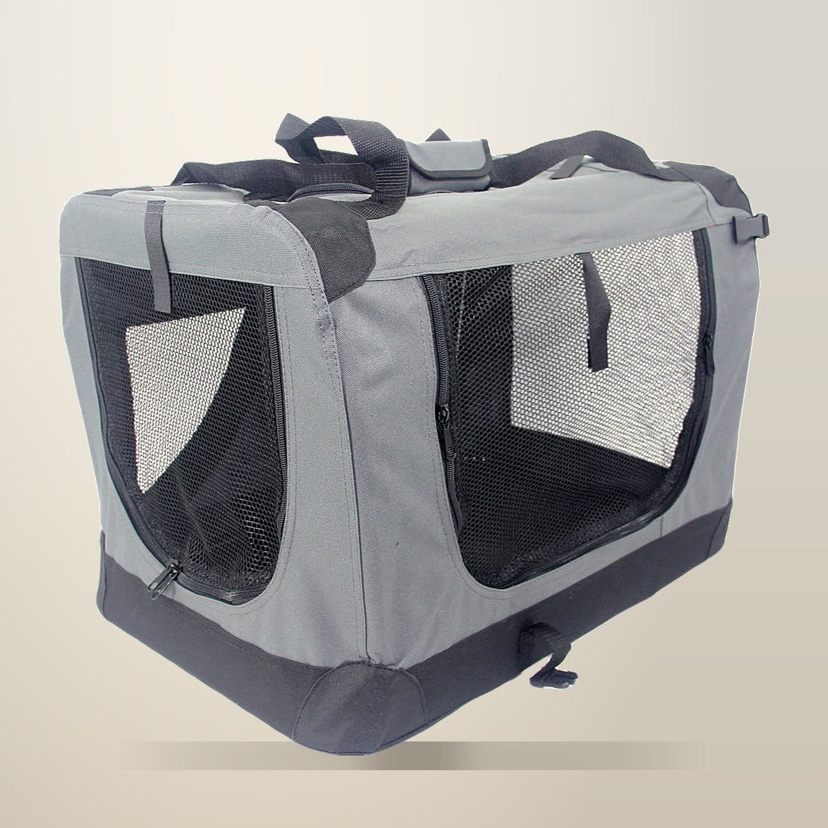 YES4PETS Medium Foldable Soft Pet Crate, on a plain cream background